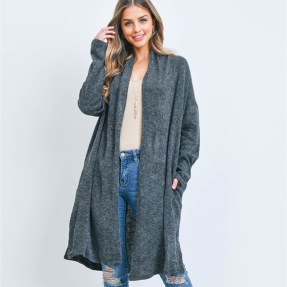 CHARCOAL CARDIGAN - Picture 4 of 7